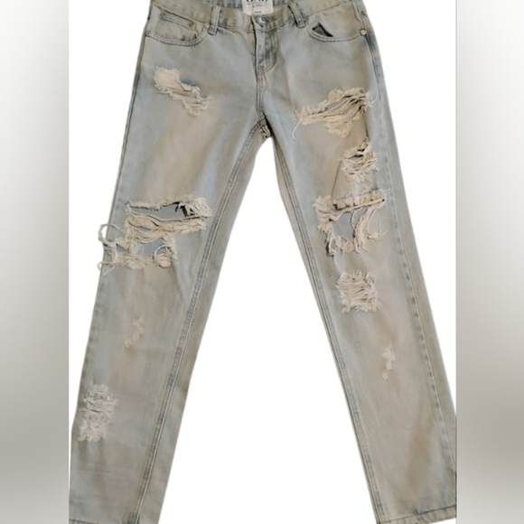 One Teaspoon | Awesome Baggies Distressed Low Waist Boyfriend Jeans | Size 26 - Picture 2 of 15